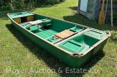11’ Fiberglass Jon Boat, Condition Unknown