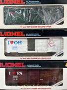 (6) Lionel "I Love" State Box Cars, with Original Boxes