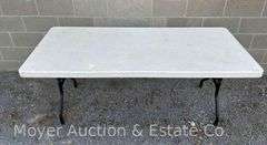 Lifetime 6ft. White Poly Folding Table, Solid Top