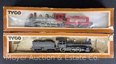 (2) Tyco HO Scale Steam Locomotives and Tenders, with Boxes