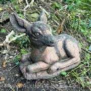 Cement Deer Lawn Decoration, 16”w