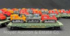 (15) Mantua HO Scale Flat Cars, with Tractors