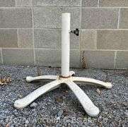 Heavy Iron Patio Umbrella Stand, 19"h