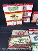 Group of Scale Plasticville Buildings in Original Boxes