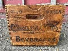 Clicquot Club Wood Advertising Crate, 19"x13"x11"h