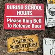 Group of Asst. Signs, Most Metal, 7"x10" - 18"x12"