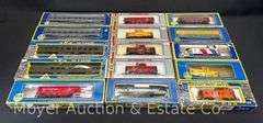 (14) AHM HO Scale Freight and Passenger Cars, with Original Boxes