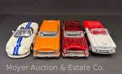 (4) Die-Cast Model Cars, 7"-8"  Long