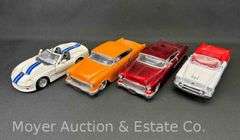 (4) Die-Cast Model Cars, 7"-8"  Long