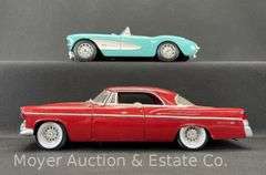 Chevy Corvette and Chrysler 300B 1:18 Scale Die-Cast Models