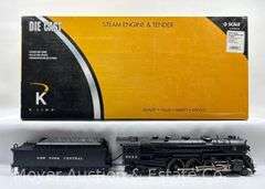 K-Line New York Central J-1e Hudson Steam Engine and Tender, with Original Box