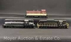 (4) Life-Like HO Scale Diesel Locomotives, One with Box