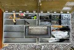 Group of Fishing: 2 Nets, 2 Tackle Boxes, Fishing Pole, & 4 Throwable Type IV Floatation Cushions