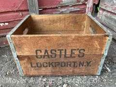 Castle's Lockport, NY Wood Crate, 17"x13"x10"h