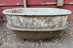 Cast Iron Pot/Basin with Porcelain Coating, on 4 Legs, 20"w