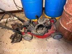 Toro Push Mower and Tow-behind Garden Cart with Other Parts Mower