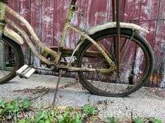 Vintage Banana Seat Bike, Rusty