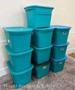 (10) Sterilite 18 Gallon Storage Totes with Lids