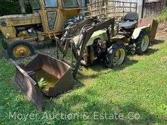 Pasquali 988 Italian Articulating Tractor with Loader, Blade and Box, 259 Hours