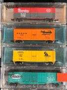 (12) Asst. Atlas N Scale Freight Cars, with Plastic Cases