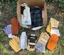 Group of Work Gloves, Most Appear New