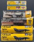 (6) Testor Plastic Model Kits, Sealed in Plastic, 1/35 and 1/48 Scale