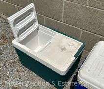 4 Picnic Coolers: Igloo 48, Igloo 'Picnic Basket', Igloo Polar 6, and Coleman Polylite 28 #5277