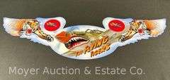 The Flying Tigers P-40 Warhawk Tin "Wing" Sign, 35"w