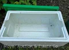 (7) Plastic and Metal Milk Crates with Plastic ToyMate Box, 34”x19”x19”