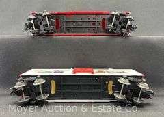 Lionel 1993 and 1994 Christmas Boxcars, No. 19921 and 19928, with Original Boxes