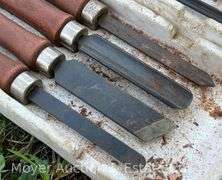 Group of Wood Chisels and Craftsman Lathe Turning Tools