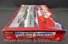 Wood Jigsaw Puzzle, Operation Desert Storm Trading Cards, and Iron Diesel Train Set