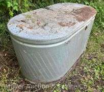Galvanized Stock Water Tank, 46"w x 24"h