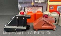 Group of Lionel Bumpers, Barrels, TMCC Direct Lockon No. 34120 (Sealed in Plastic), Etc.