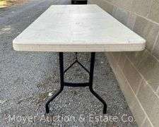 Lifetime 6ft. White Poly Folding Table, Solid Top