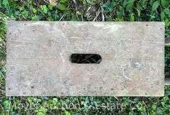 Primitive Country Bench, 24”w with Metal Shop Stool