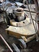 (3) Vintage Push Lawn Mowers & Onan Generator