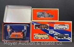 Lionel Inspection Vehicle, Hand Car and Die Cast Cars, with Original Boxes