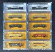 (10) Asst. Bachmann N Scale Premium Silver Series Freight Cars, with Original Plastic Cases