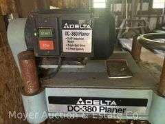 Delta DC-380 Thickness Planer, 3hp Motor, 14”w Feed, with Base and Roller Extensions