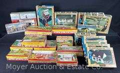 Group of Plasticville Scale Buildings in Original Boxes