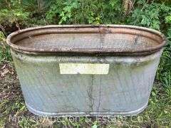Galvanized Stock Water Tank, 46"w x 24"h