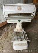 Barnes Produce Scale, White Porcelain, Broken Scale Bed, HEAVY, Must Bring Help to Load/Remove