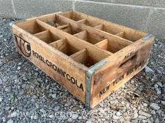 Royal Crown Cola Wooden Crate, 17.5"x12"x5"h