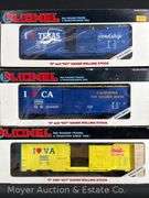 (6) Lionel "I Love" State Box Cars, with Original Boxes