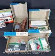 Group of Plasticville Scale Buildings in Original Boxes