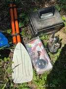 Kids Life Jackets, Vintage Fish Finder, Walkie Talkies, Bow Release, Etc.