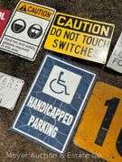 Group of Asst. Signs, Most Metal, 7"x10" - 18"x12"
