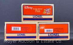 (3) Lionel Mint and Museum Cars, No. 19649, 19682 and 19669, with Original Boxes