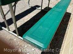 Lifetime Green Poly Folding Picnic Table, Good Condition